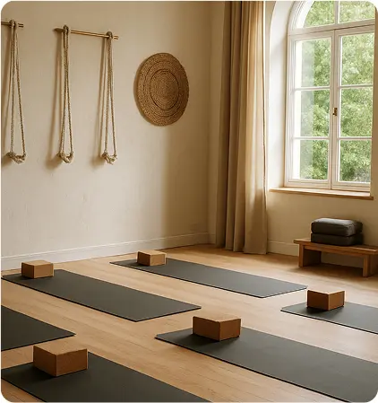 Morning yoga class